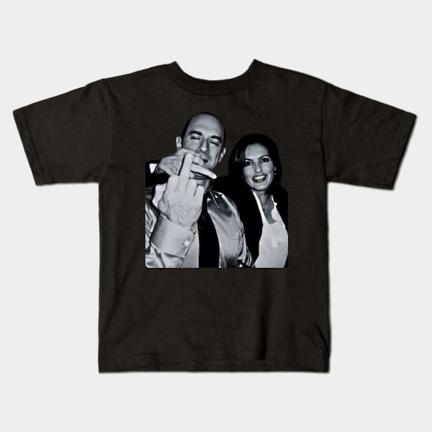 Vintage Elliot Stabler And Olivia Benson Kids T-Shirt by AJIHAKEHA